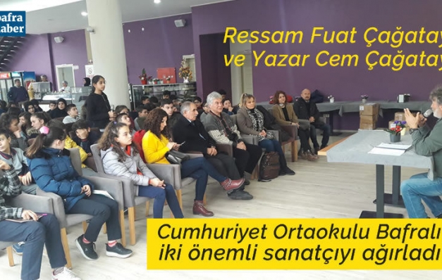 Çağatay kardeşler Bafra’da öğrencilerle biraraya geldi
